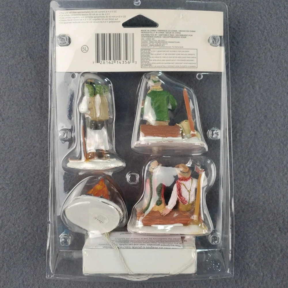Lemax Lighted Accessories Set of 4 Village Alpine Ski Party Collection